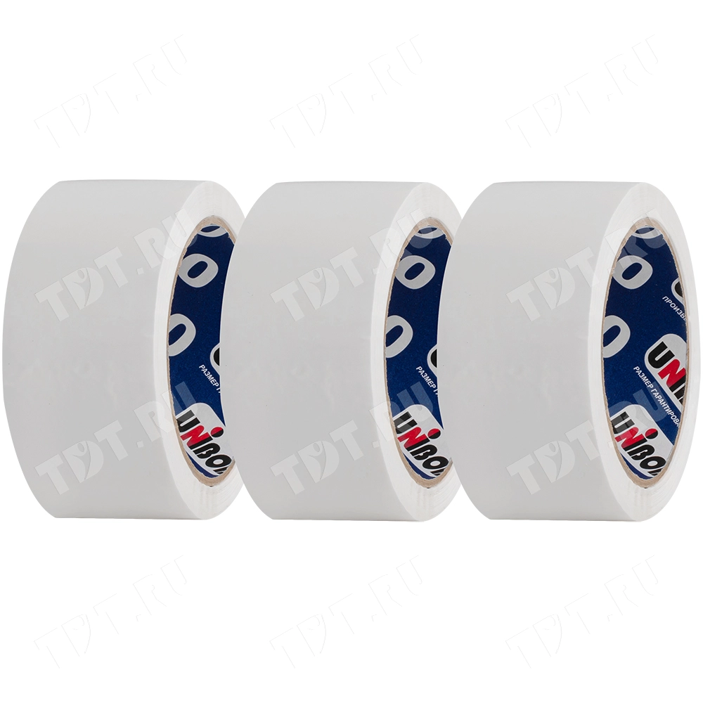 Клейкая лента белая Unibob®, 48мм*66м*45мкм