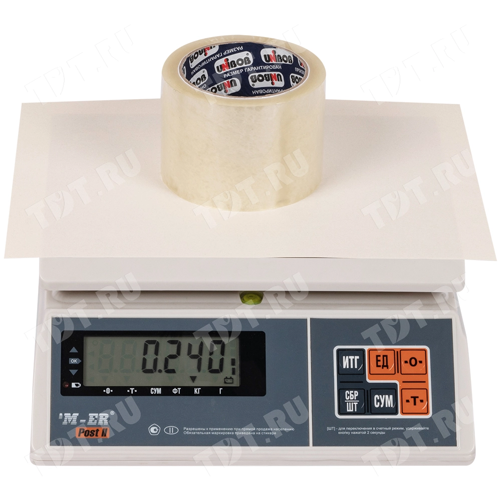 Клейкая лента прозрачная широкая Unibob®, 72мм*66м*45мкм