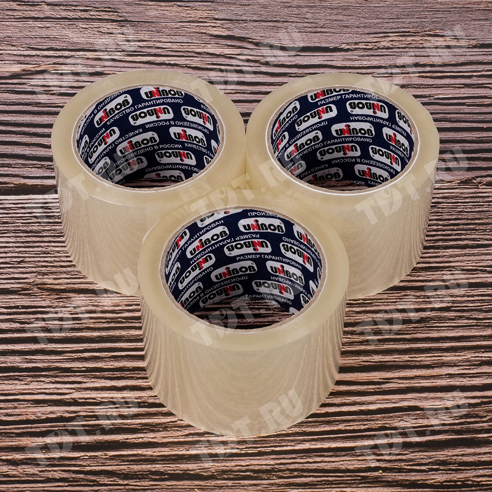 Клейкая лента прозрачная широкая Unibob®, 72мм*66м*45мкм