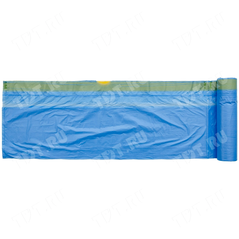 Мешки для мусора бытовые ПНД 60 литров с завязками, 60*70 см, 20 шт./рулон