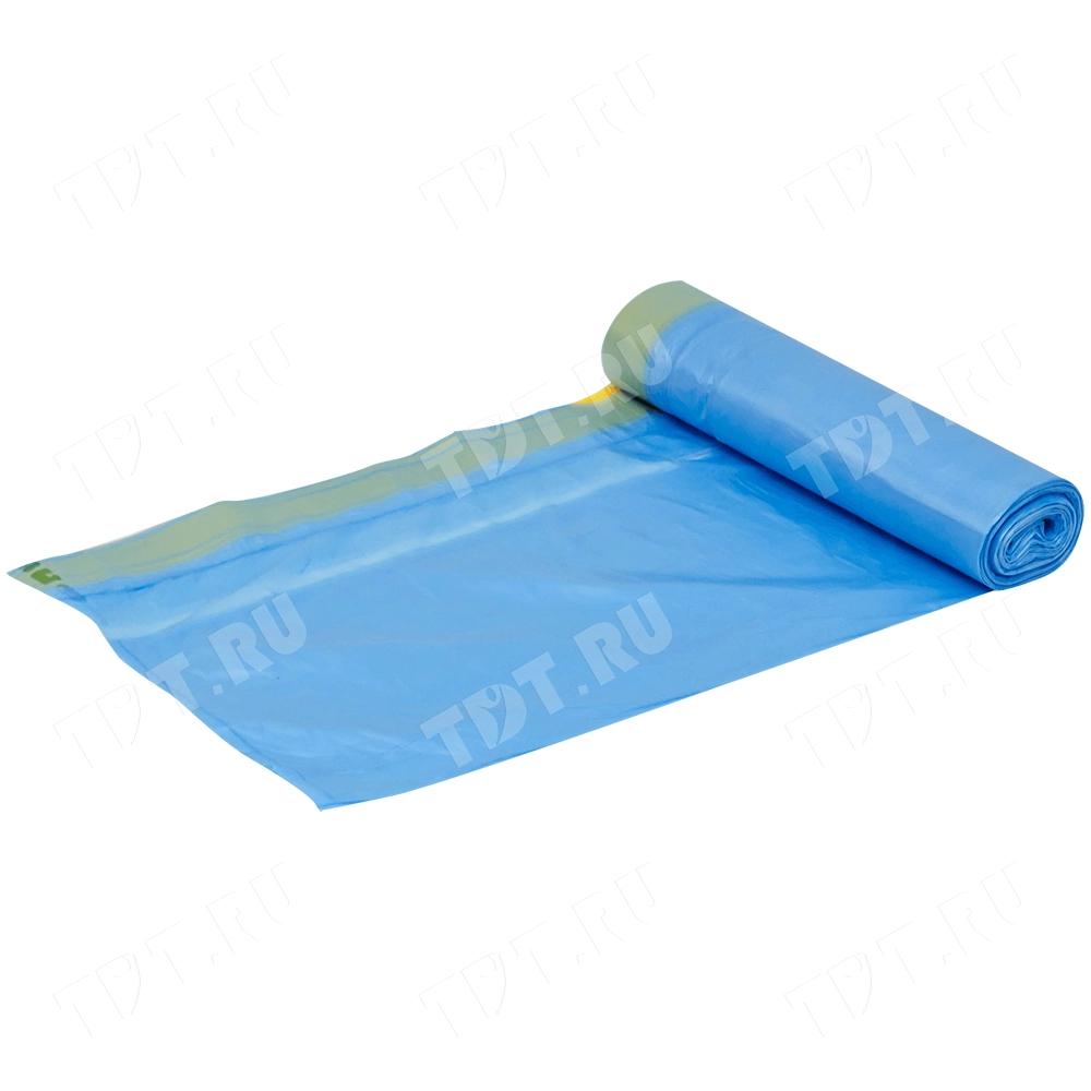 Мешки для мусора бытовые ПНД 60 литров с завязками, 60*70 см, 20 шт./рулон