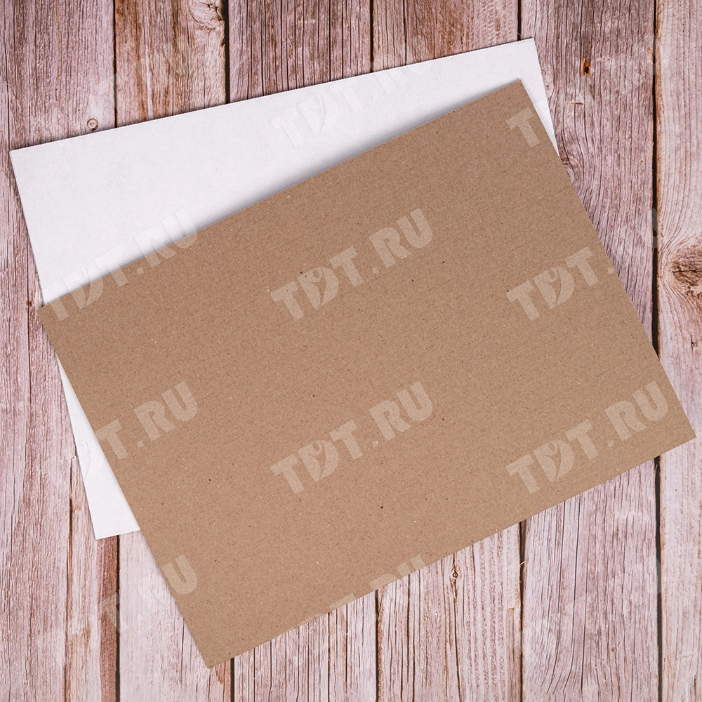 Лист микрогофрокартона T11, бело-бурый, 1000*700 мм