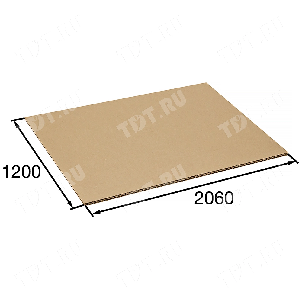 Лист гофрокартона П32, 1200*2060 мм