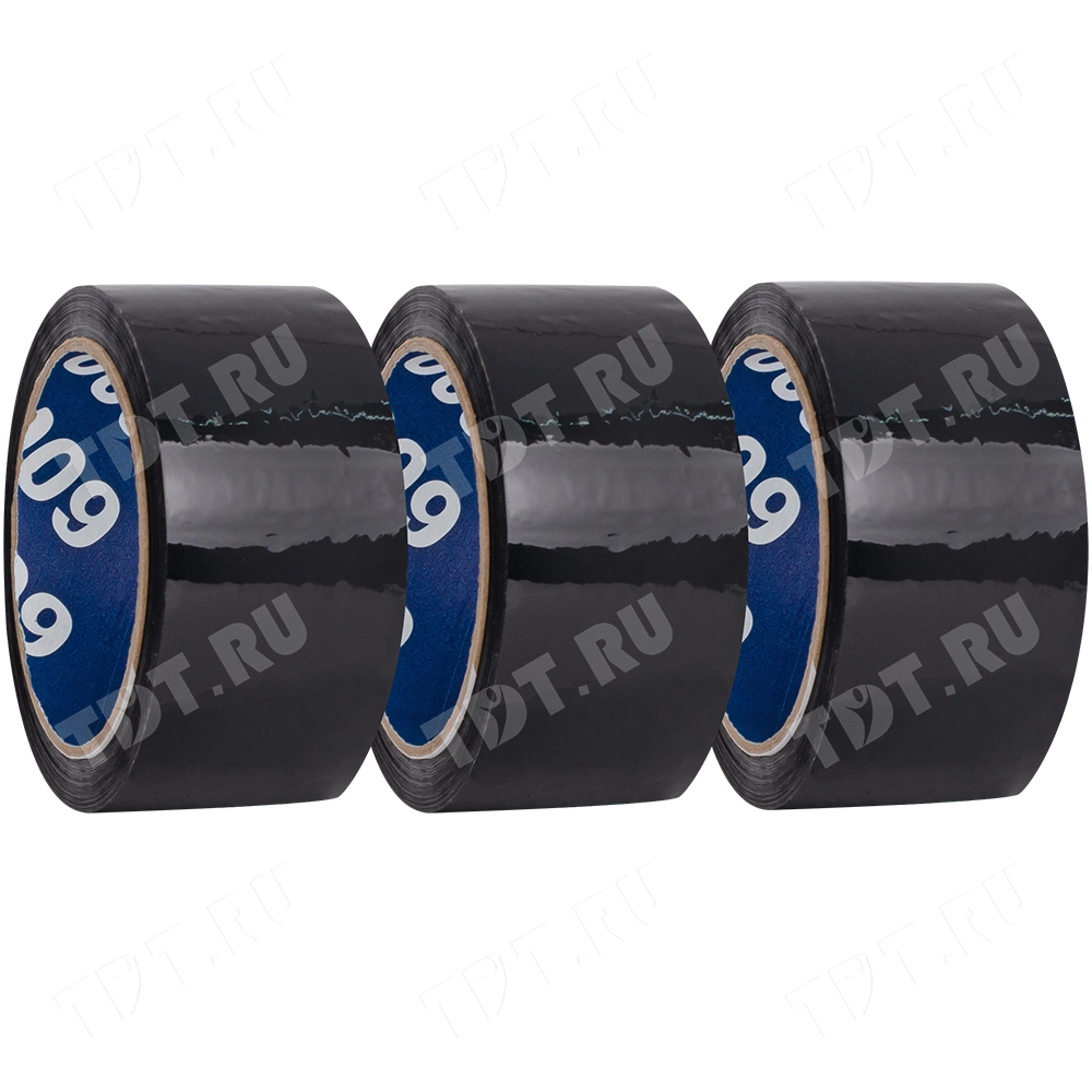 Клейкая лента черная Unibob®, 48мм*66м*45мкм