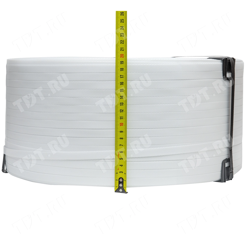 Стреппинг лента полипропиленовая (ПП), 12мм*0.6мм*3000м, белая