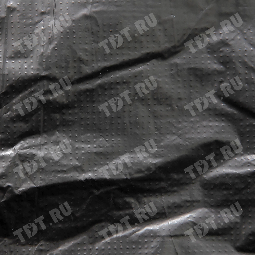 Пакет майка ПНД черного цвета «Звезды», 32+16*55см, 17 мкм, 50шт.