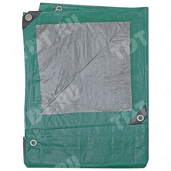 Защитный тент «Тарпаулин®» с люверсами зеленый, 3*4 м, 120 г/м²