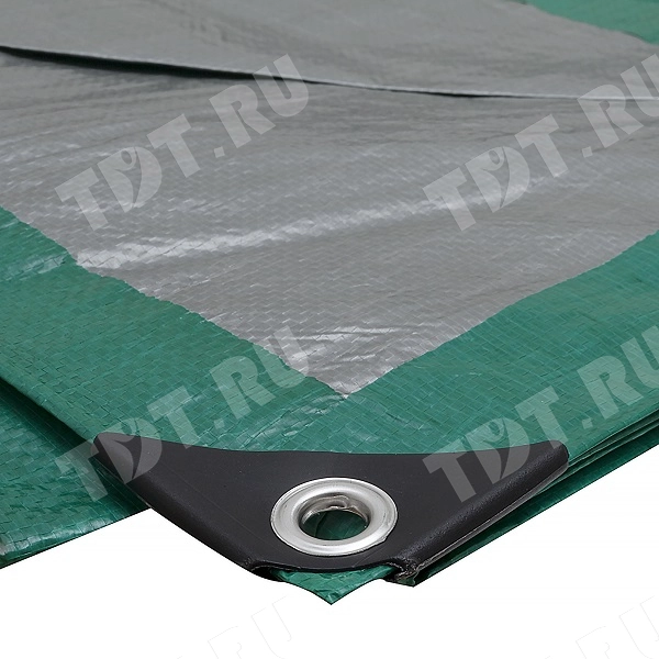Защитный тент «Тарпаулин®» с люверсами зеленый, 3*4 м, 120 г/м²