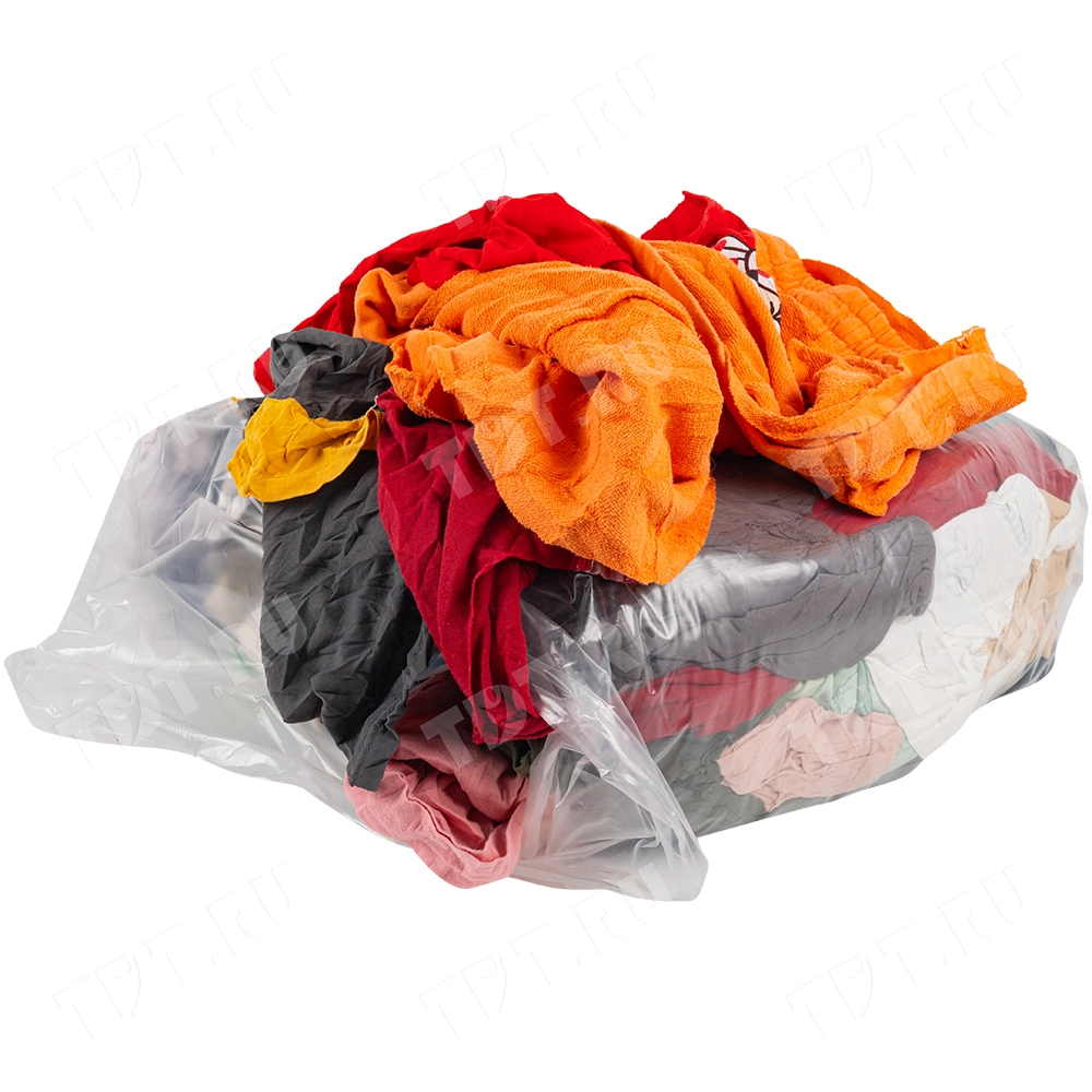 Трикотажная ветошь, цветная, 10 кг