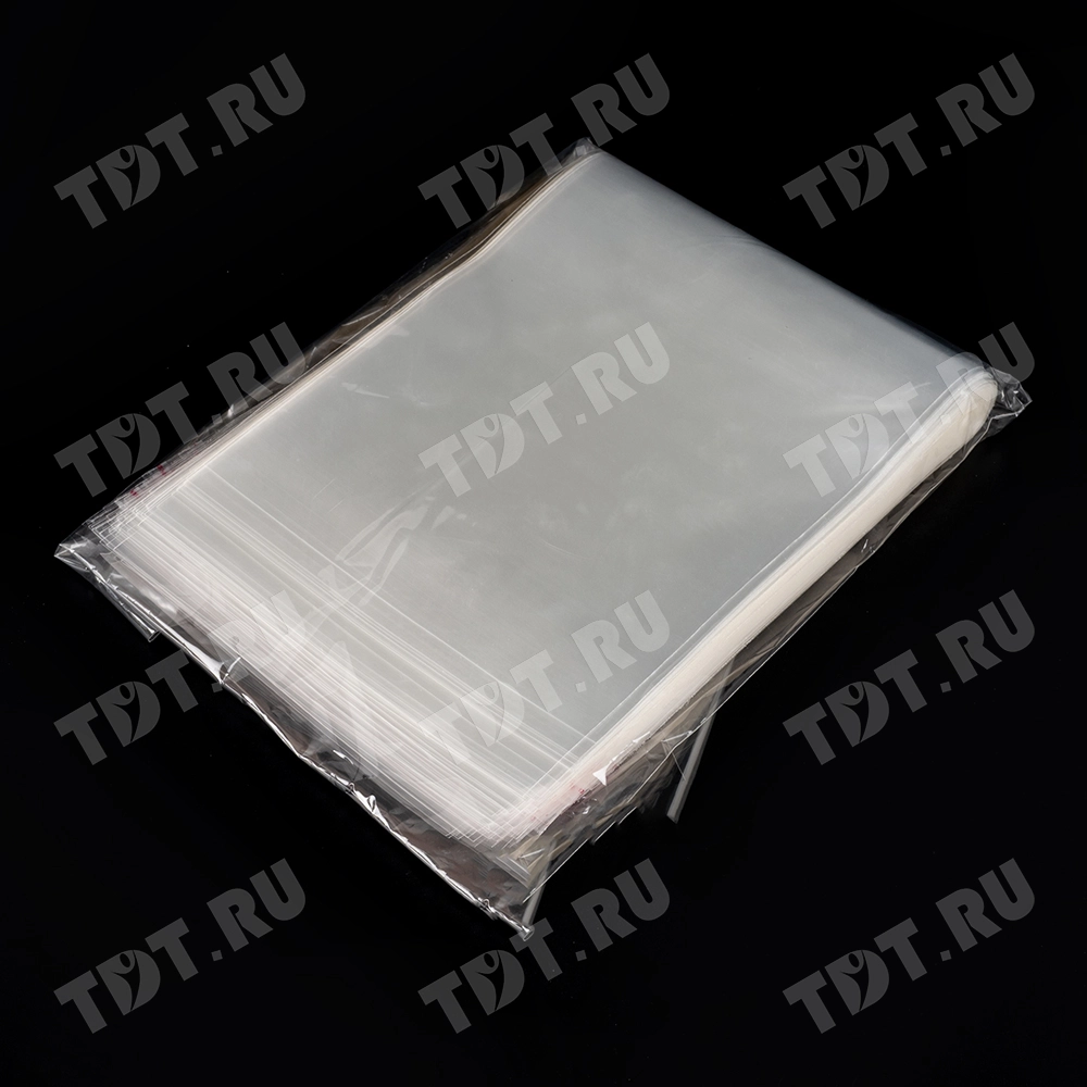 Прозрачный БОПП пакет с клеевым клапаном, 38*15 см, 100 шт.