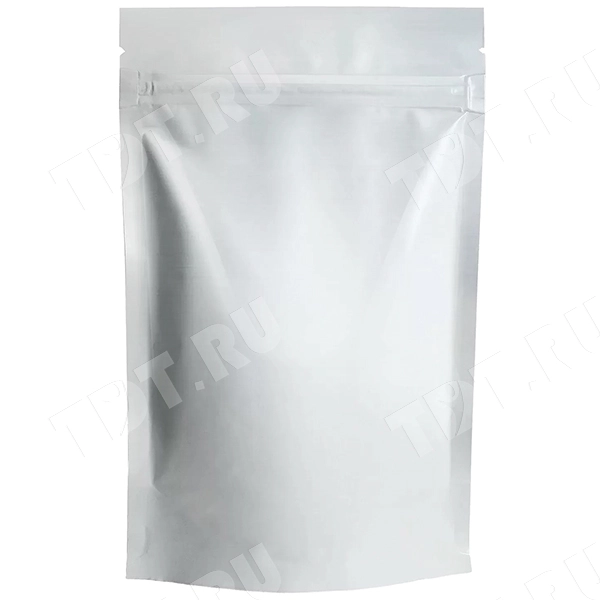 Фольгированный дой-пак с zip lock, белый, 25*30+4.5 см, 110 мкм (100 шт/уп)
