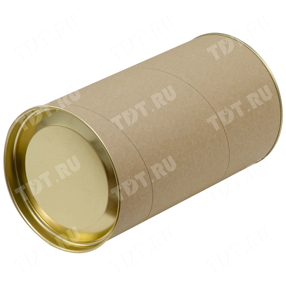 Картонный тубус с жестяной крышкой, 92*160 мм