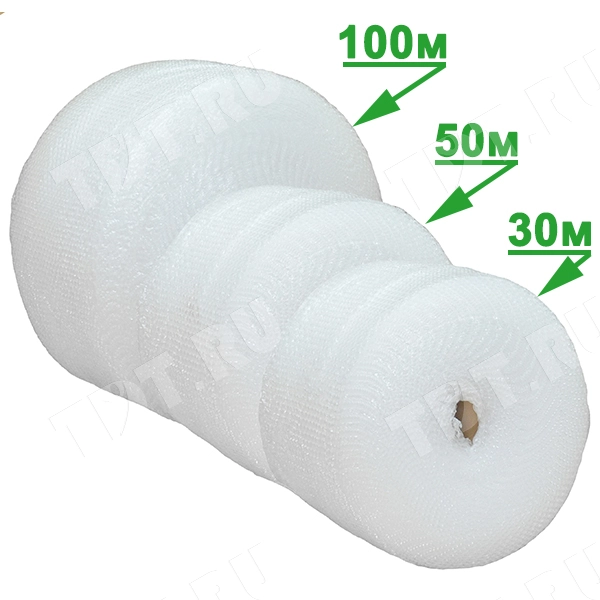 Воздушно пузырьковая пленка, 50*0.3 м «Компакт Плюс», 60 г/м², трёхслойная