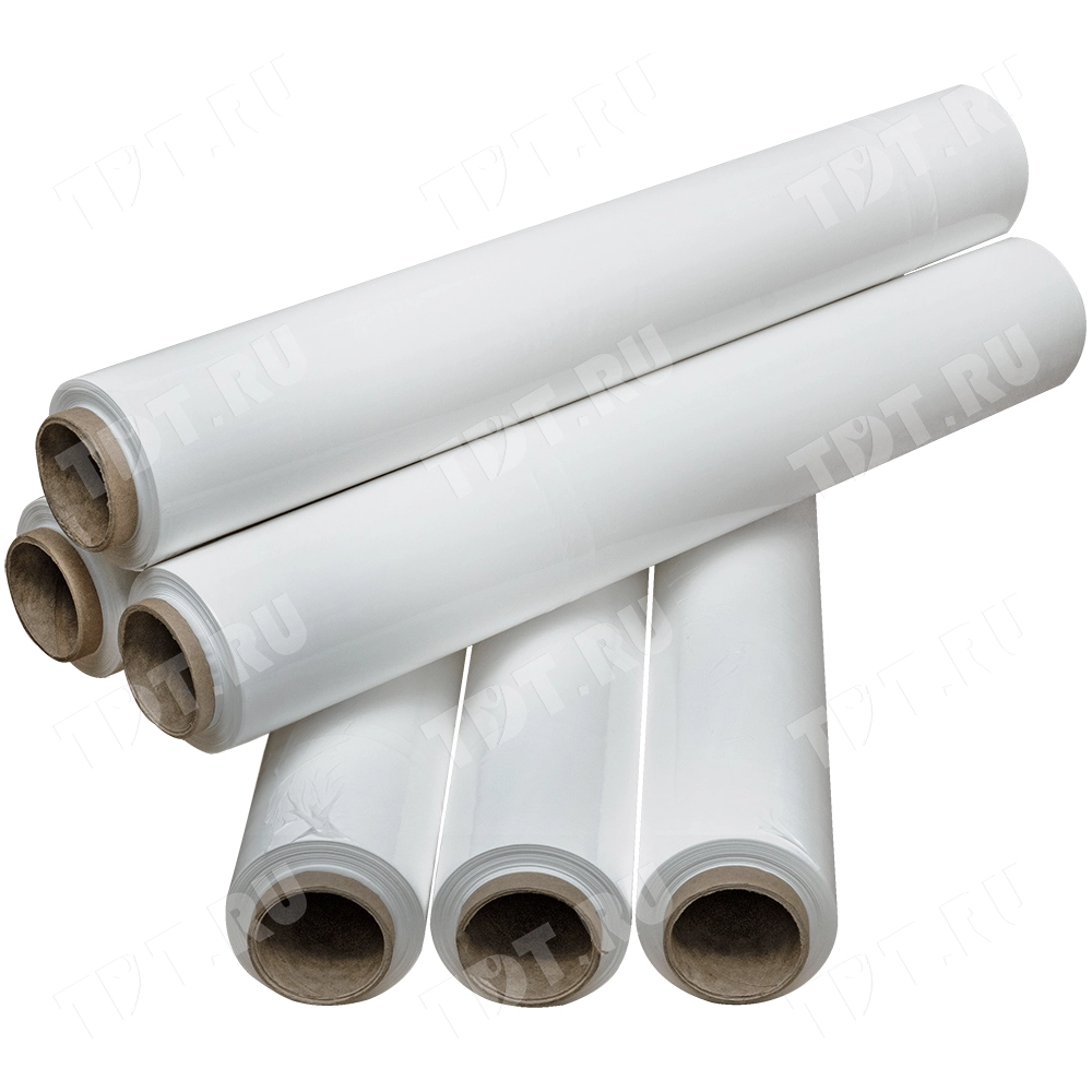 Стрейч пленка белая в рулоне, 500 мм, 23 мкм, 1.2 кг, 1 сорт