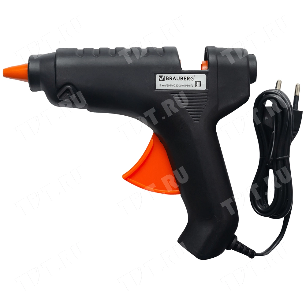 Клеевой пистолет горячего плавления Brauberg, 1.1см, 60W