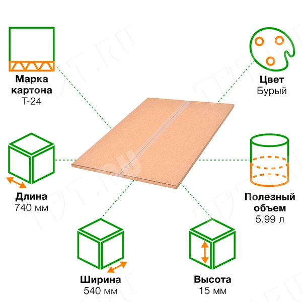 Коробка под картину, 740*540*15 мм