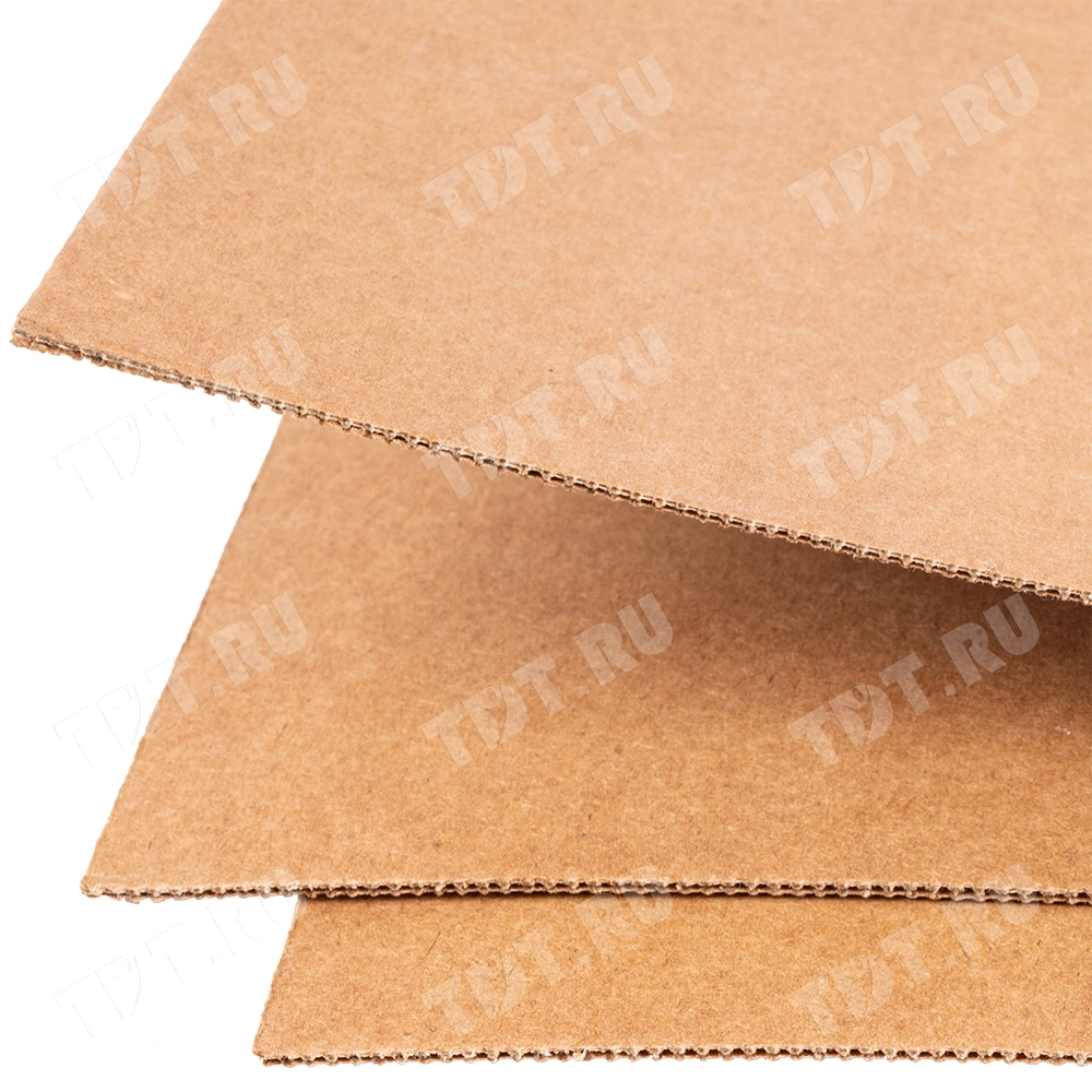 Лист микрогофрокартона T11, бурый/бурый, 1000*700 мм