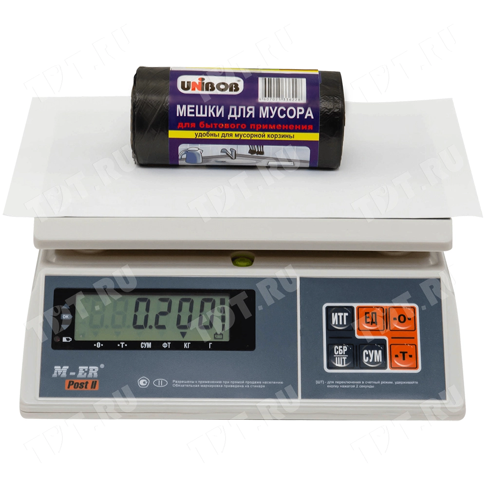 Мешки для мусора бытовые ПНД 30 литров, 50*60 см, 50 шт./рулон