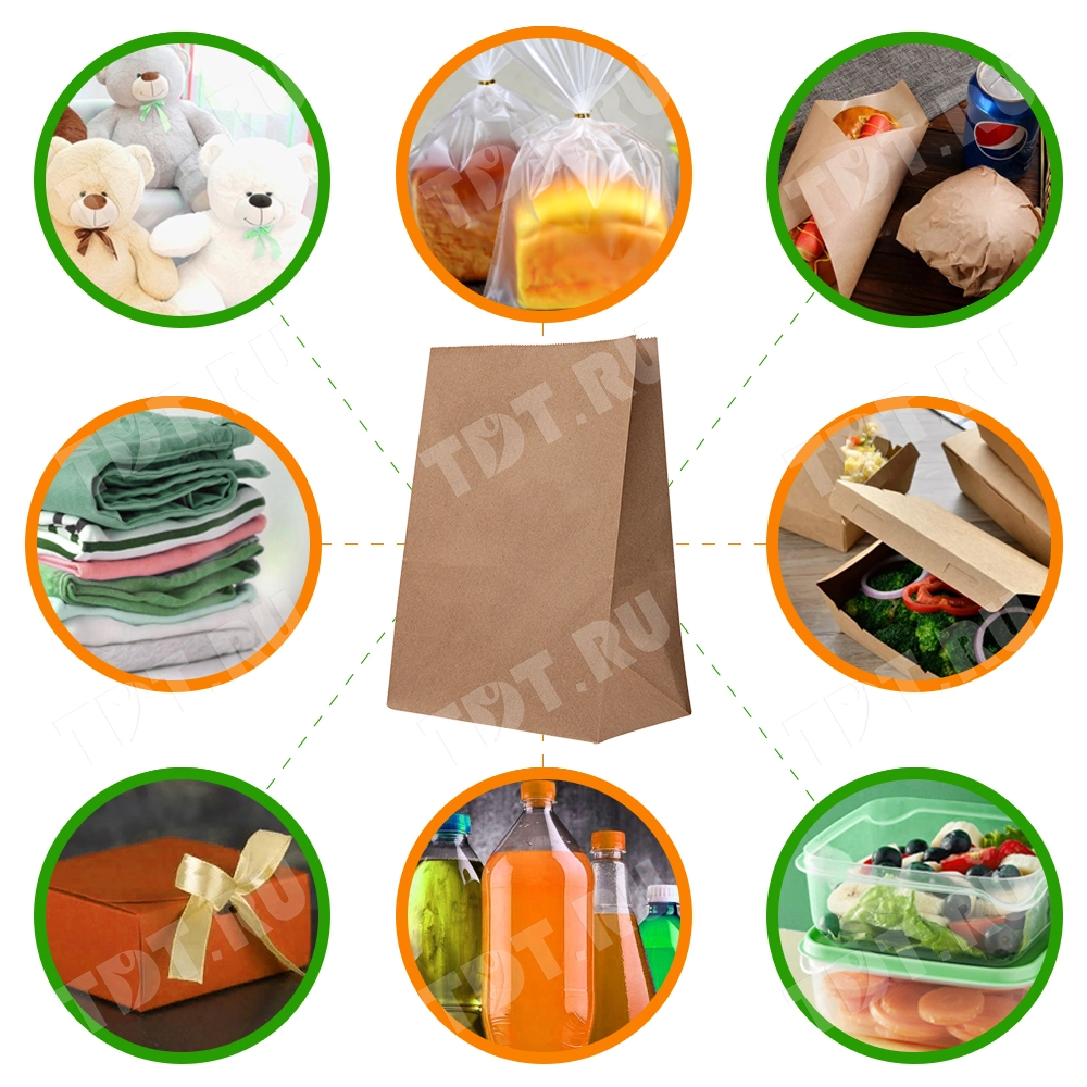 Крафт пакет без ручек, 70 г/м², 22*12*29 см