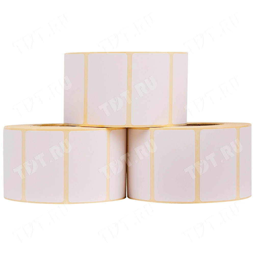 Термоэтикетки самоклеющиеся ЭКО 43*25 мм, втулка 40 мм, 1000 шт./рол.