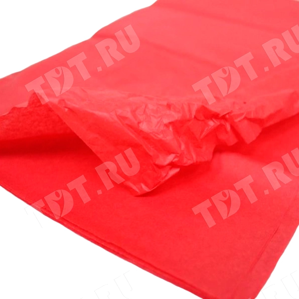 Бумага тишью упаковочная, красная, 50*66 см, 20 г/м², 10 листов