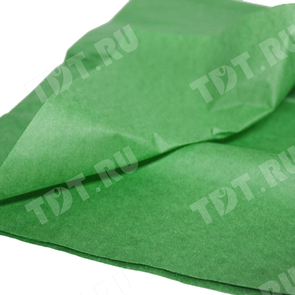 Бумага тишью упаковочная, зеленая, 50*66 см, 20 г/м², 10 листов