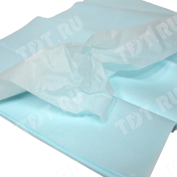 Бумага тишью, голубая, 50*66 см, 20 г/м², 10 листов