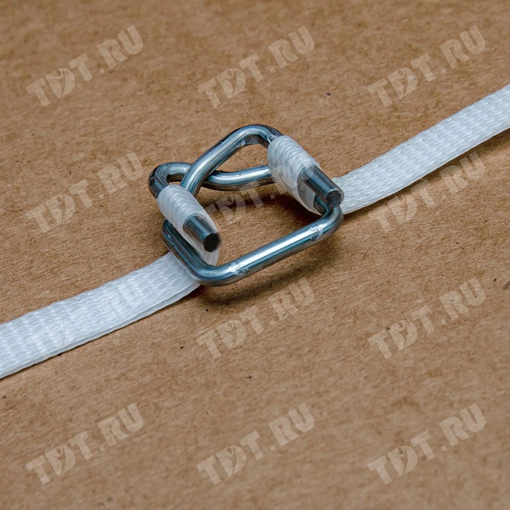 Проволочная оцинкованная пряжка для лент ПЭТ и ПП 19 мм, 1000 шт./уп.