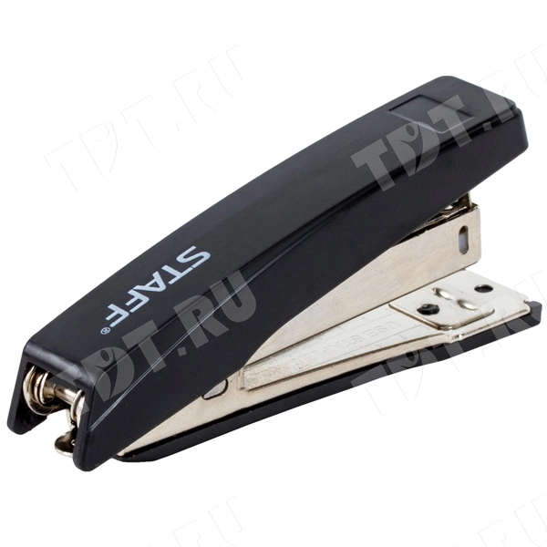 Степлер с антистеплером STAFF для скоб №10, чёрный, 10 листов