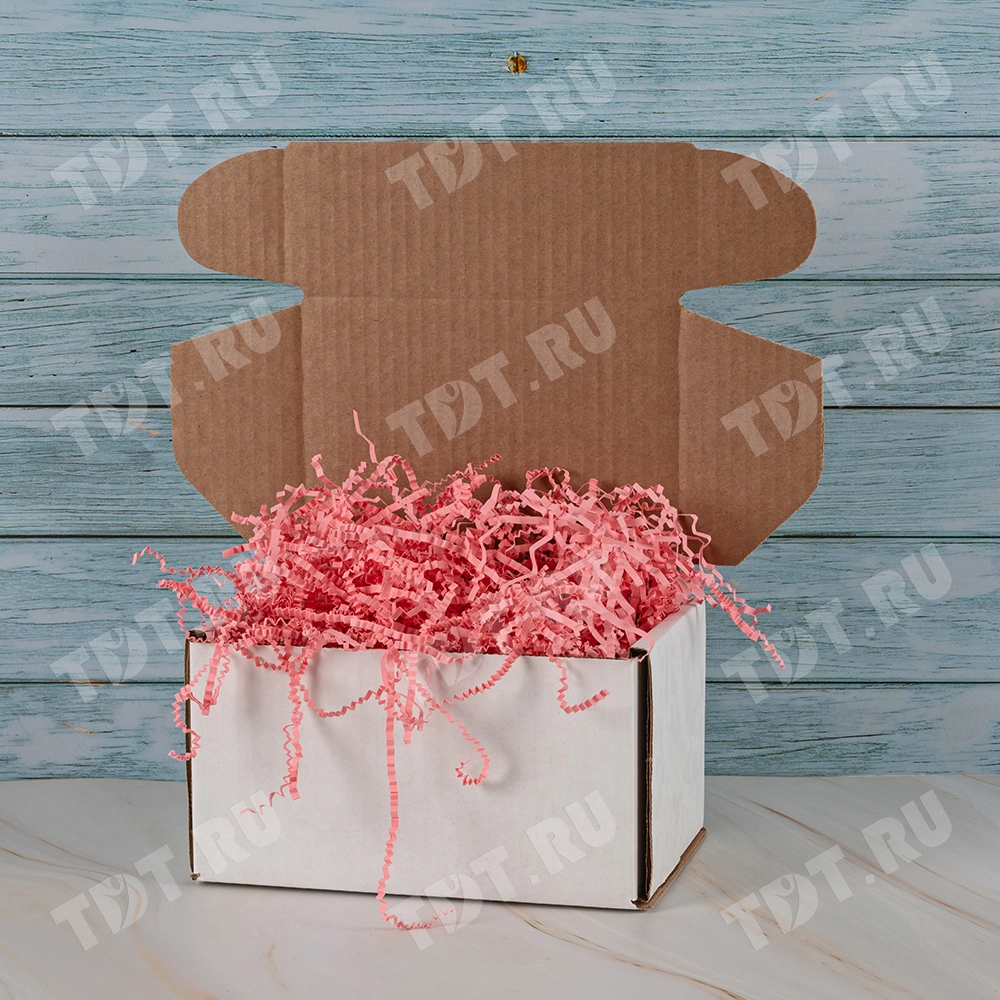 Бумажный наполнитель «Розовая жемчужина», цветная бумага, розовый, 1 кг