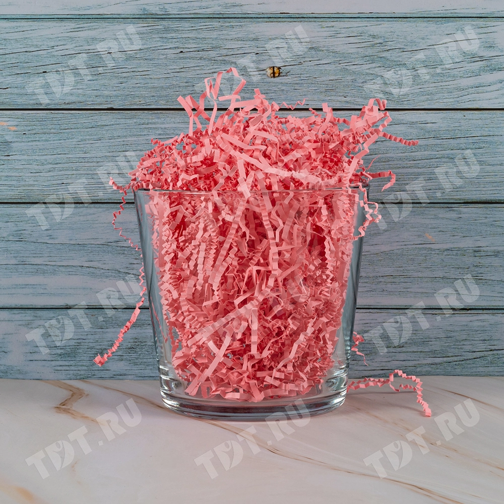 Бумажный наполнитель «Розовая жемчужина», цветная бумага, розовый, 1 кг