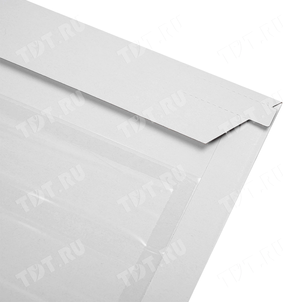 Картонный конверт с карманом для сопроводительных документов, 340*265+40 мм