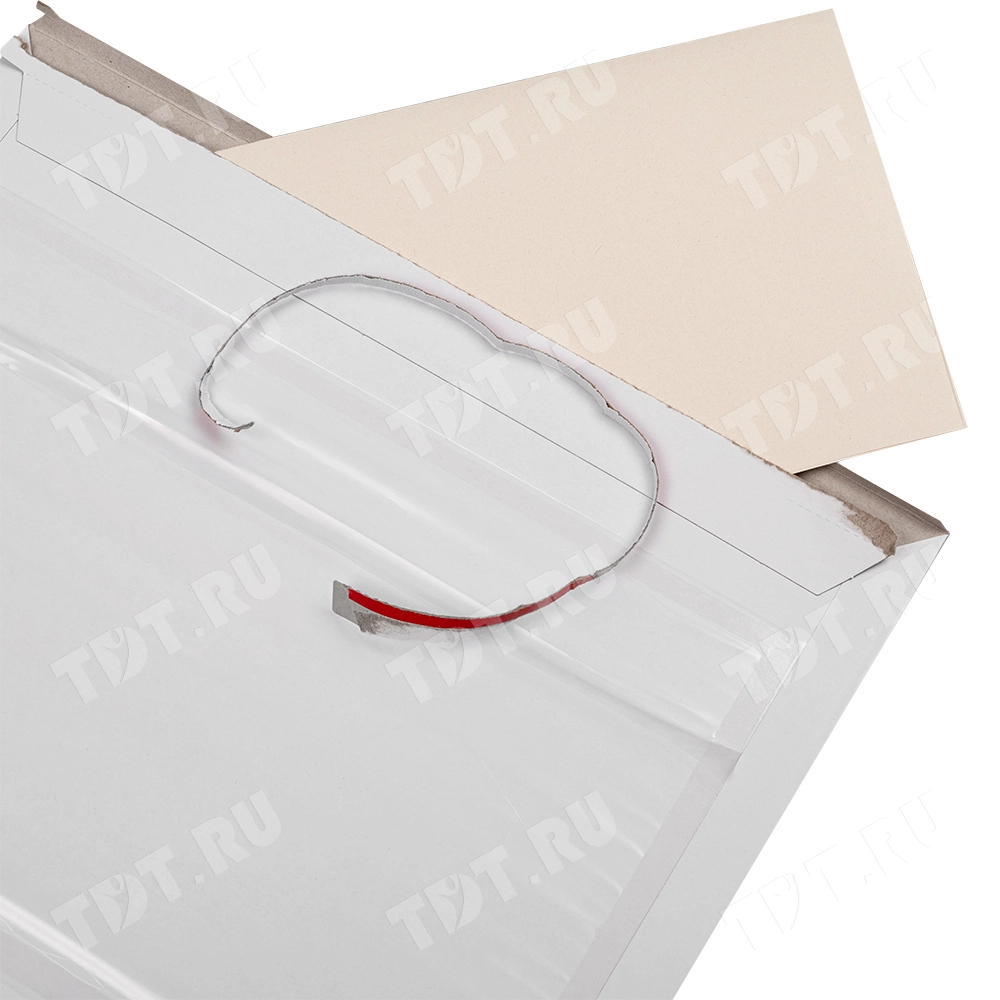 Картонный конверт с карманом для сопроводительных документов, 340*265+40 мм