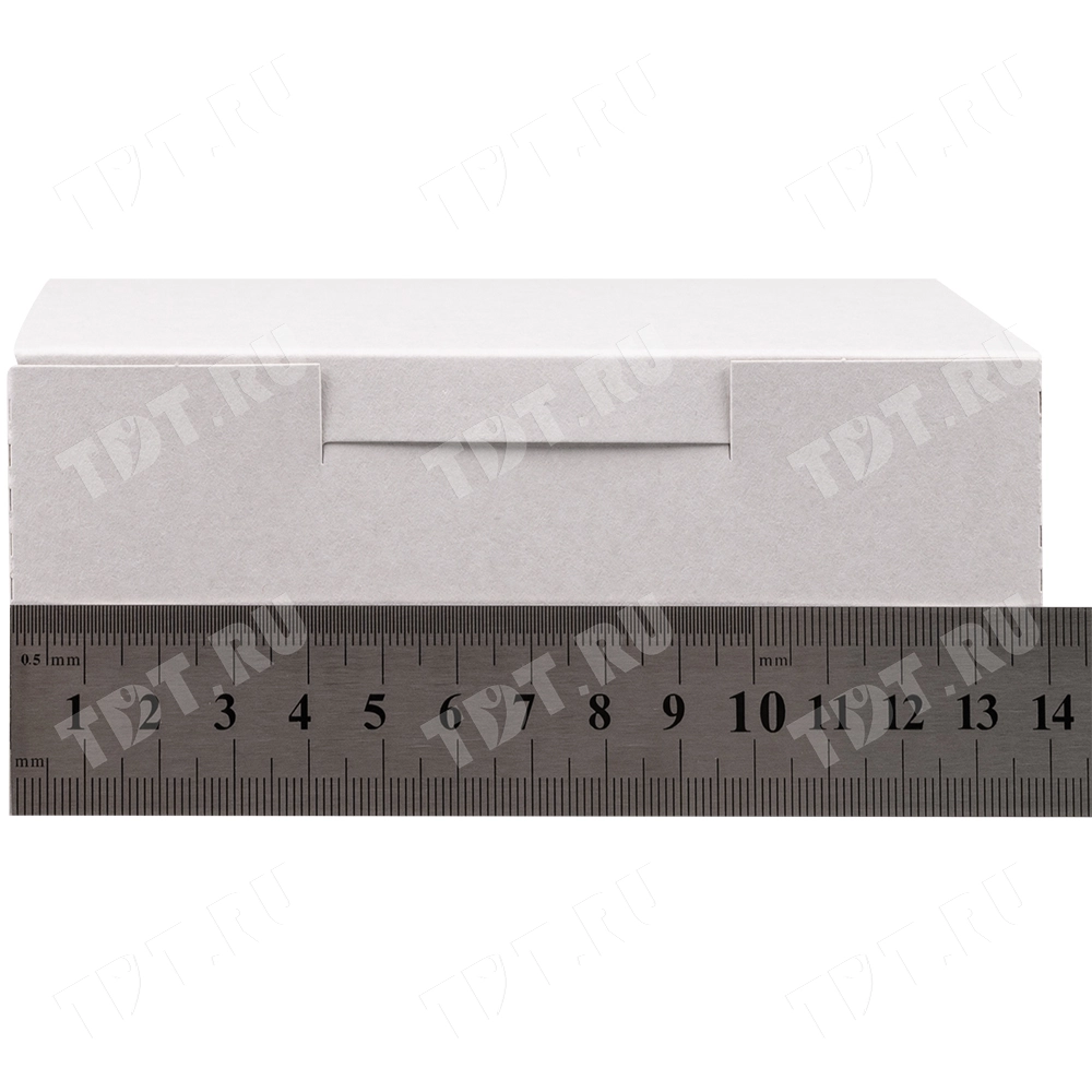 Коробка крафт кондитерская, беленая, 140*140*60 мм