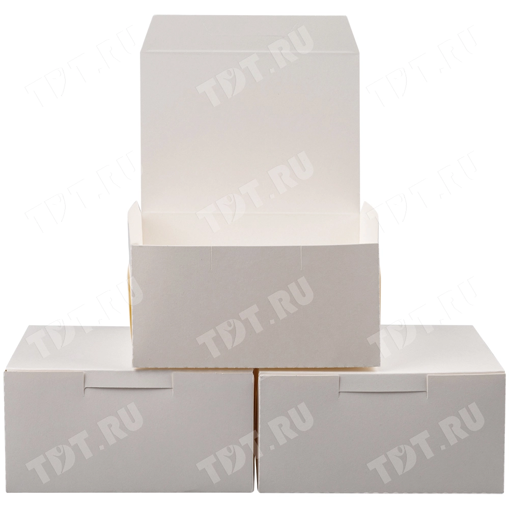 Коробка крафт кондитерская, беленая, 150*110*75 мм