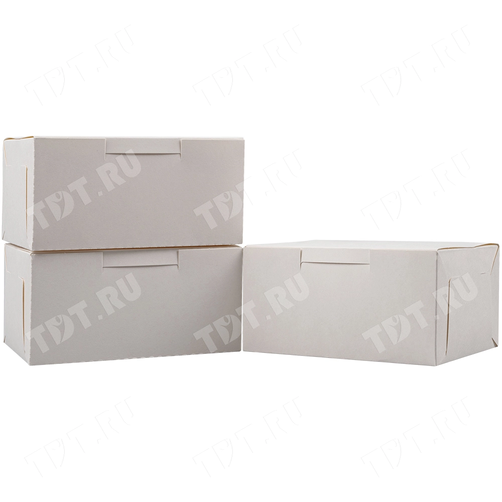 Коробка крафт кондитерская, беленая, 150*110*75 мм