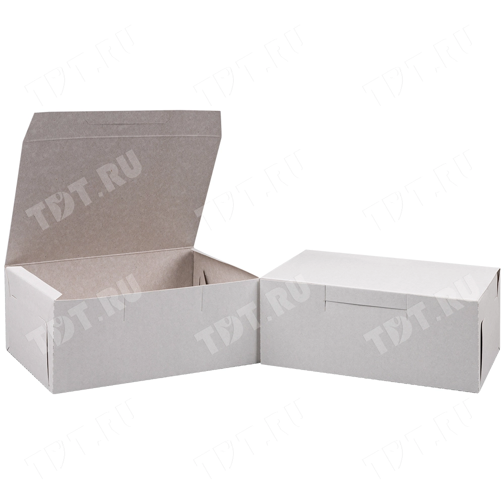Коробка крафт кондитерская, беленая, 200*140*80 мм