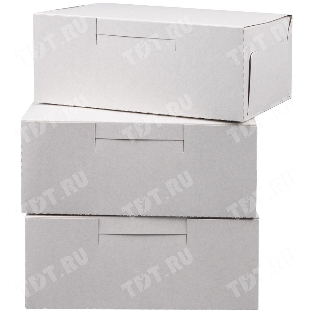 Коробка крафт кондитерская, беленая, 200*140*80 мм
