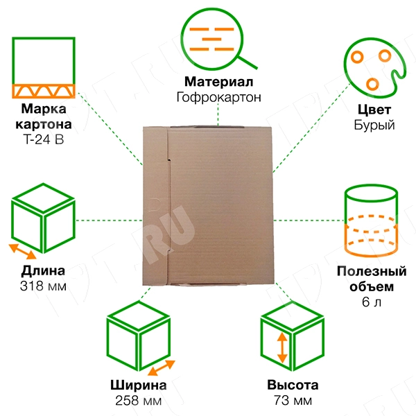 Архивная папка, 318*258*73 мм