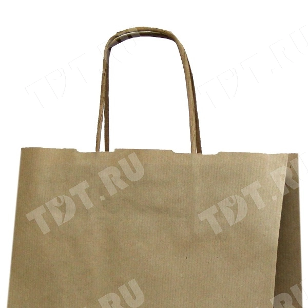 Крафт пакет с крученой ручкой, 100 г/м², 42*13*31 см