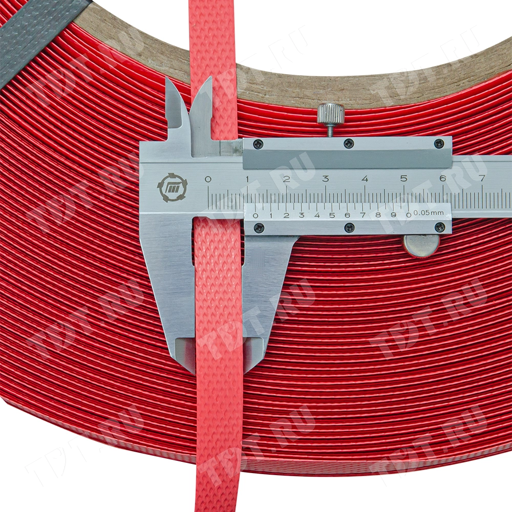 Стреппинг лента полипропиленовая (ПП), 12мм*0.6мм*3000м, красная