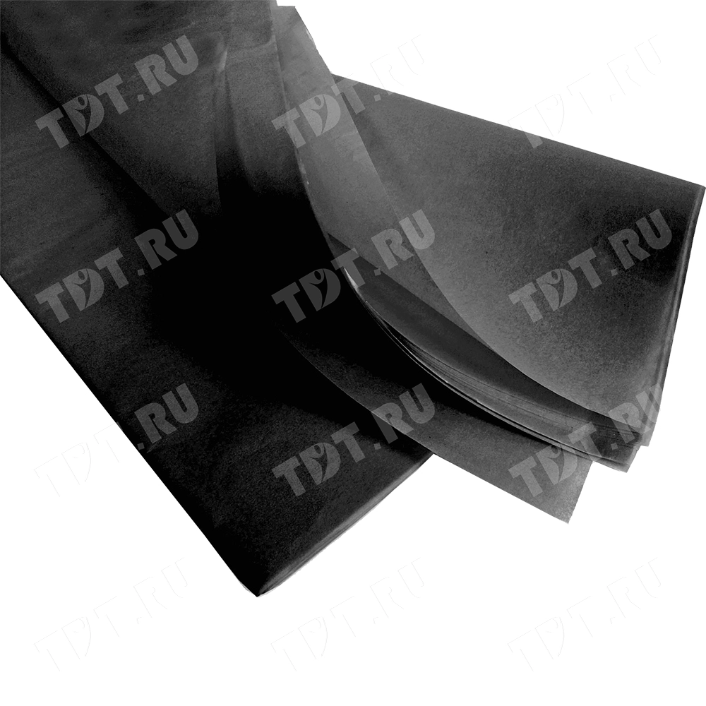 Бумага тишью упаковочная, черная, 50*66 см, 20 г/м², 10 листов