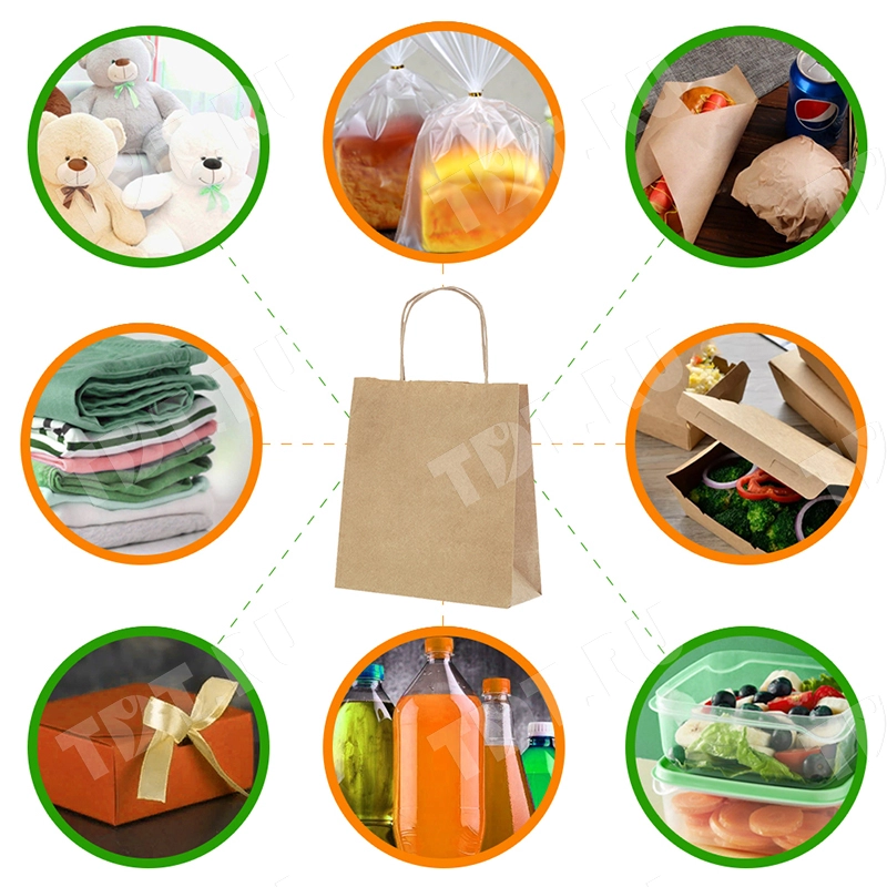 Крафт пакет с крученой ручкой, 70 г/м², 32*18*32 см