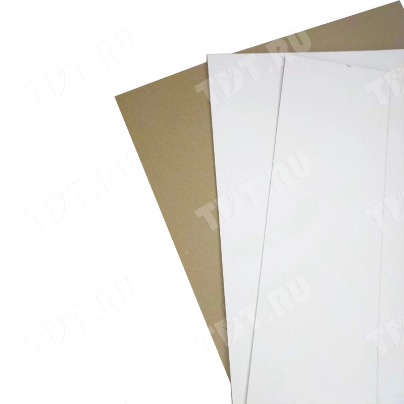 Обложечный картон с белым покровным слоем, 1000*700*1.25 мм