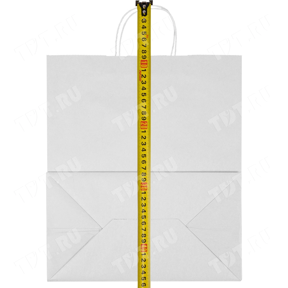 Белый пакет с крученой ручкой, 80 г/м², 32*18*37 см