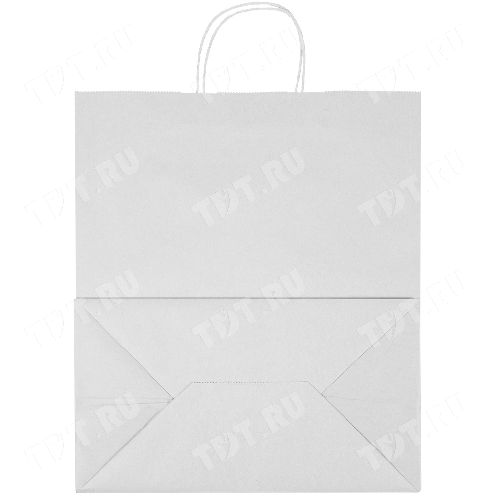 Белый пакет с крученой ручкой, 80 г/м², 32*18*37 см