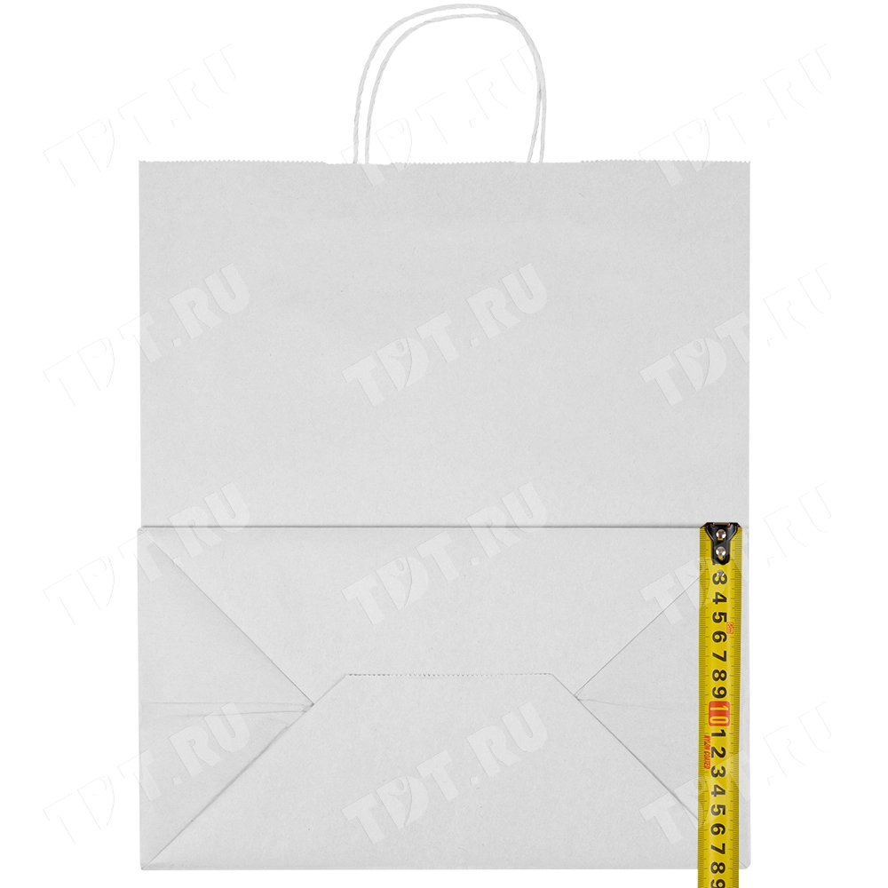 Белый пакет с крученой ручкой, 80 г/м², 32*18*37 см