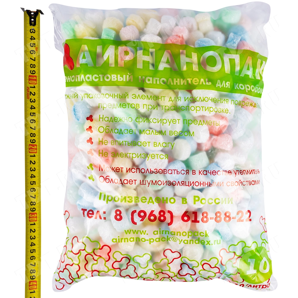 Наполнитель полистирольный «Конфетти», цветной, 10 л