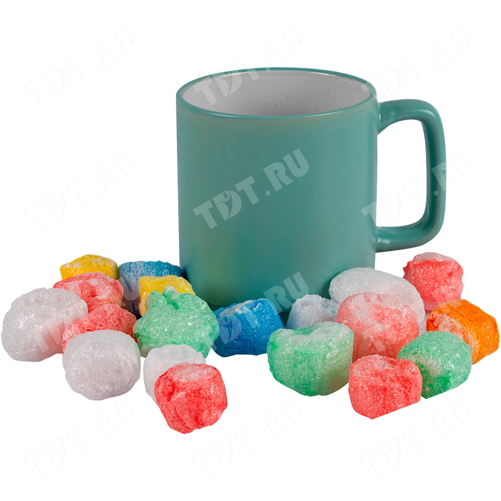 Наполнитель полистирольный «Конфетти», цветной, 50 л