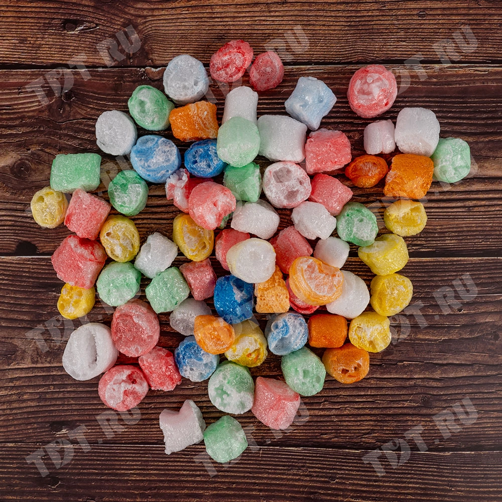 Наполнитель полистирольный «Конфетти», цветной, 50 л